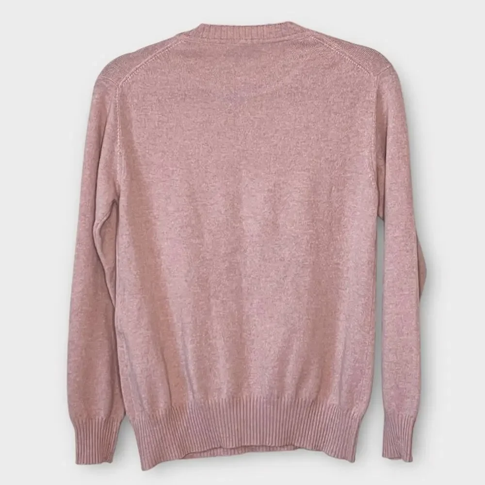METAMORFOSI Italian 100% Cashmere Mink Pocket Sweater Blush Pink Size 4 (IT 40)